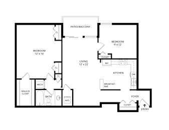 2 beds, 1 bath, 912 sqft, $2,098