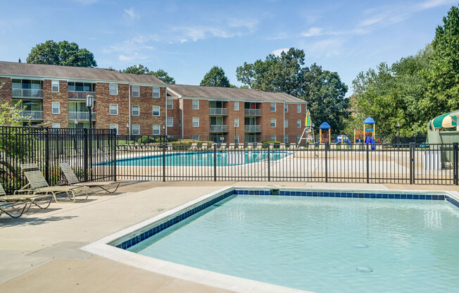 the swimming pool at our apartments