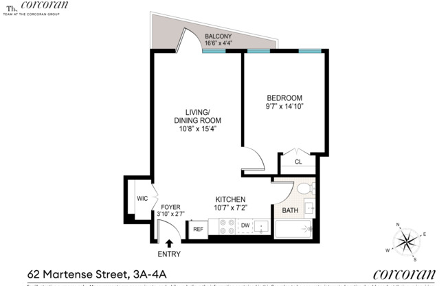 1 bed, 1 bath, $2,750, Unit 3A