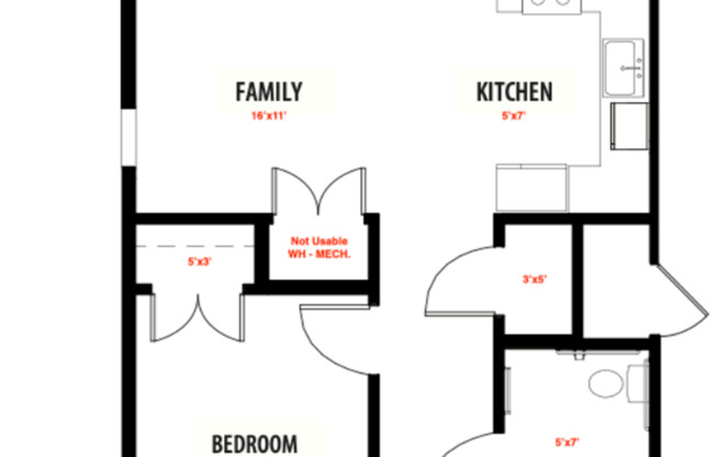 1 bed, 1 bath, 606 sqft, $1,245, Unit Bldg 8, Unit 103