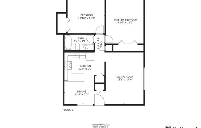 2 beds, 1 bath, 884 sqft, $1,800, Unit Unit 5