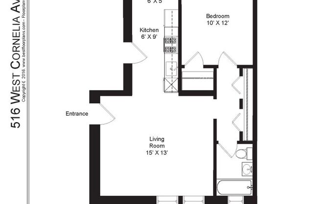 1 bed, 1 bath, 560 sqft, $2,195, Unit 516-319