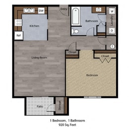 1 bed, 1 bath, 920 sqft, $999