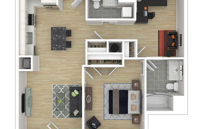 1 bed, 2 baths, 801 sqft, $4,919