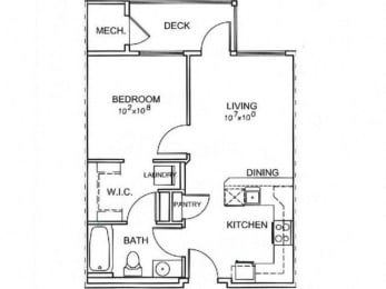 1 bed, 1 bath, 540 sqft, $1,360