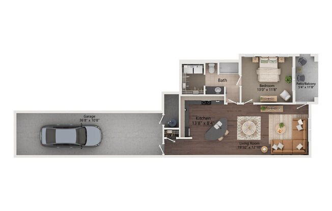 1 bed, 1 bath, 795 sqft, $1,595