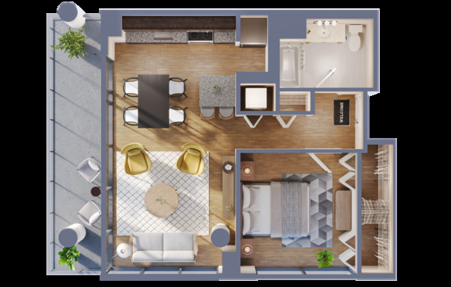 1 bed, 1 bath, 769 sqft, $2,706