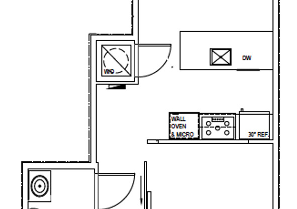 1 bed, 1 bath, 514 sqft, $1,615, Unit 203