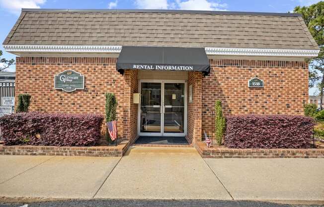 the front of the rental information building