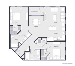 2 beds, 2 baths, 1,272 sqft, $3,868