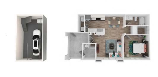 1 bed, 1 bath, 715 sqft, $1,360