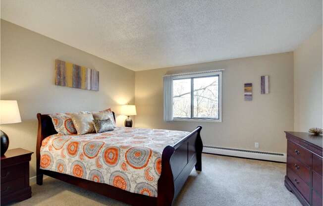 Bedroom | Cedars Lakeside Apartments in Little Canada, MN