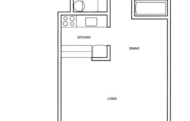 Studio, 1 bath, 300 sqft, $1,445, Unit R-405