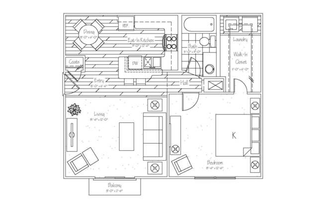 1 bed, 1 bath, 750 sqft, $1,420