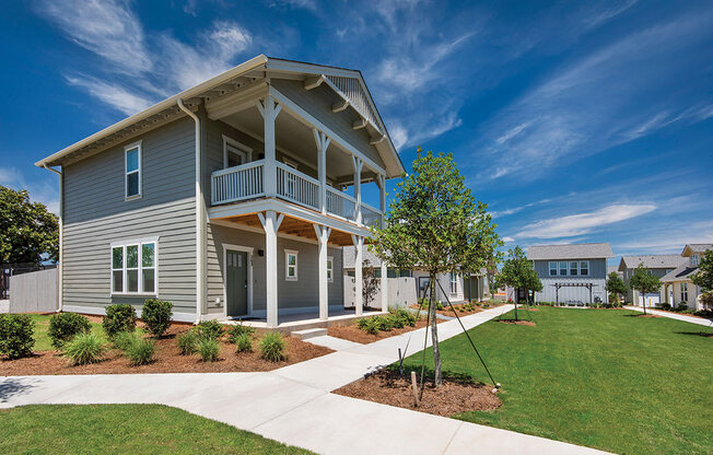 corner exterior view of two story home