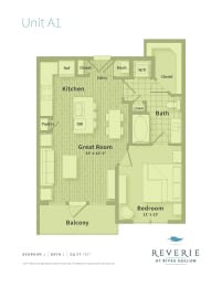 1 bed, 1 bath, 701 sqft, $1,832