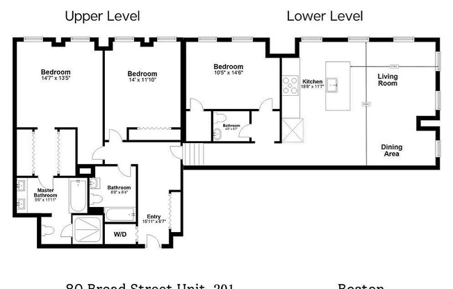 3 beds, 2.5 baths, 1,910 sqft, $5,975, Unit 201