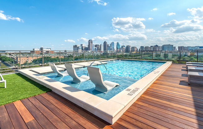 Overlook downtown Dallas at this resort-inspired pool