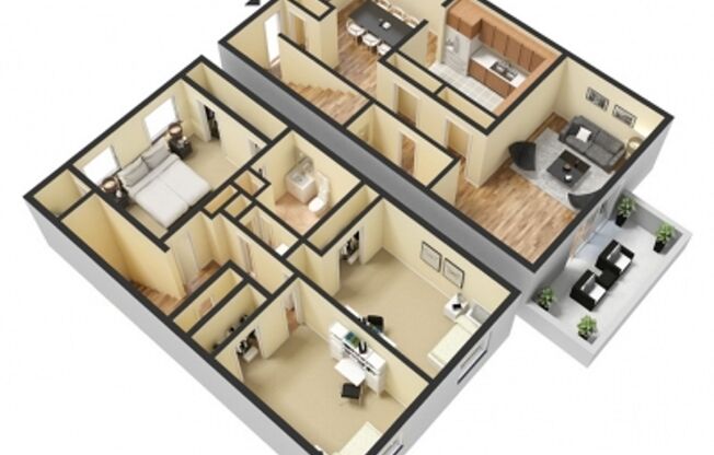 3 beds, 1.5 baths, 1,300 sqft, $1,439, Unit 120H