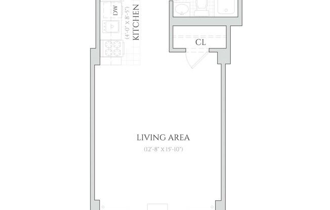 Studio, 1 bath, $3,400, Unit 1512