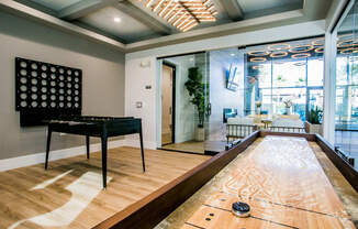 Lyric Apartments Clubhouse Lounge with Game Tables