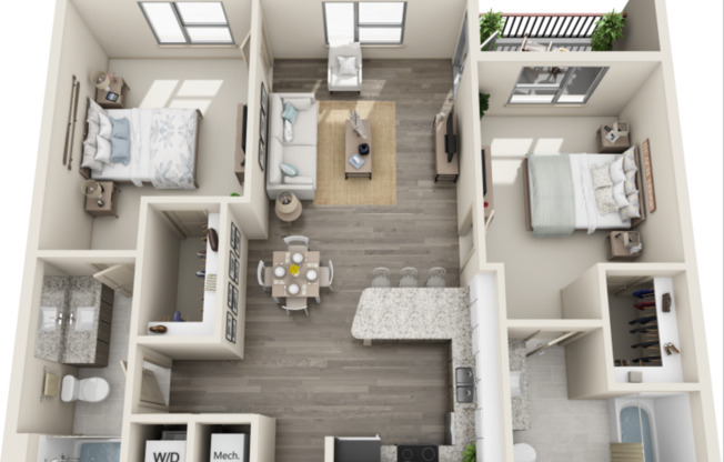 2 beds, 2 baths, 1,083 sqft, $2,137