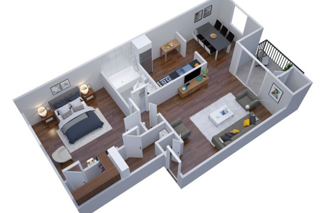 1 bed, 1 bath, 678 sqft, $1,250, Unit K7103A (1X1M)