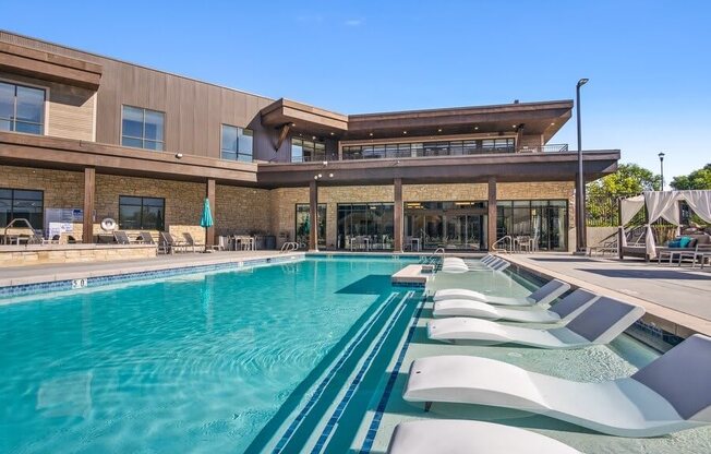 In pool lounge chairs