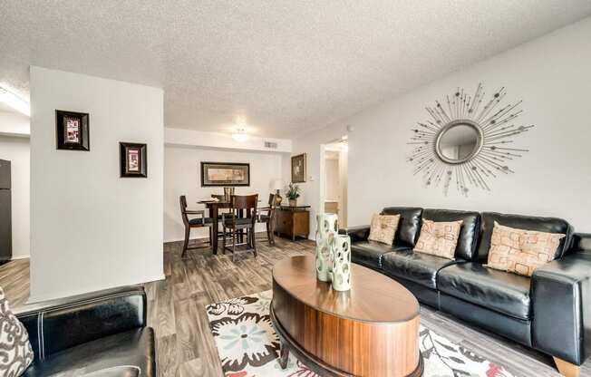 the living room of our two bedroom apartment atrium at our apartments