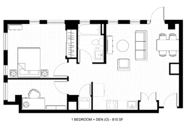 1 bed, 1 bath, 815 sqft, $2,665