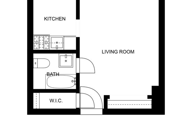 Studio, 1 bath, $695, Unit 38