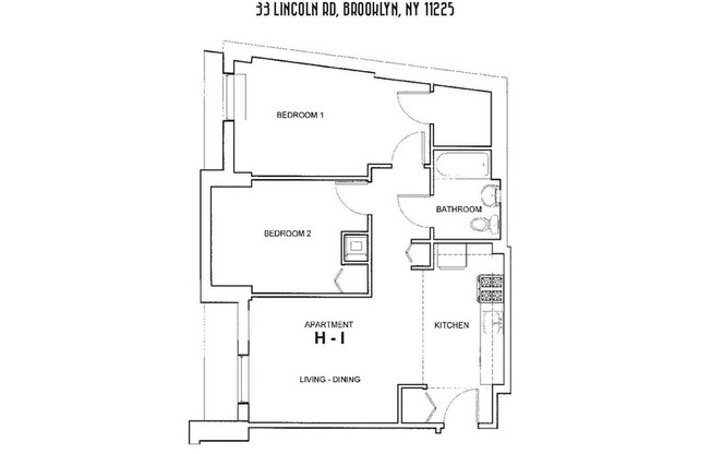 2 beds, 1 bath, 875 sqft, $4,000, Unit 8H