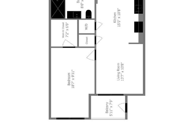 1 bed, 1 bath, 715 sqft, $1,750, Unit 216