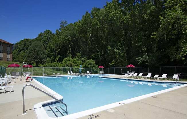 Pool Side Relaxing Area at Woodsdale Apartments, 102 Waldon Road, D, Abingdon, Maryland