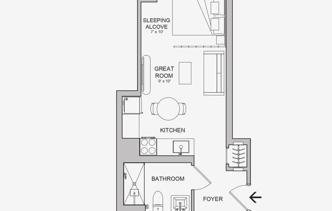 Studio, 1 bath, $3,225, Unit 731