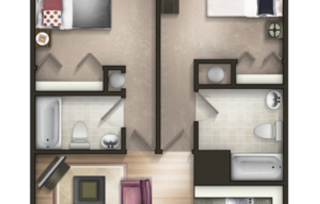 2 beds, 2 baths, 1,000 sqft, $1,625, Unit 207