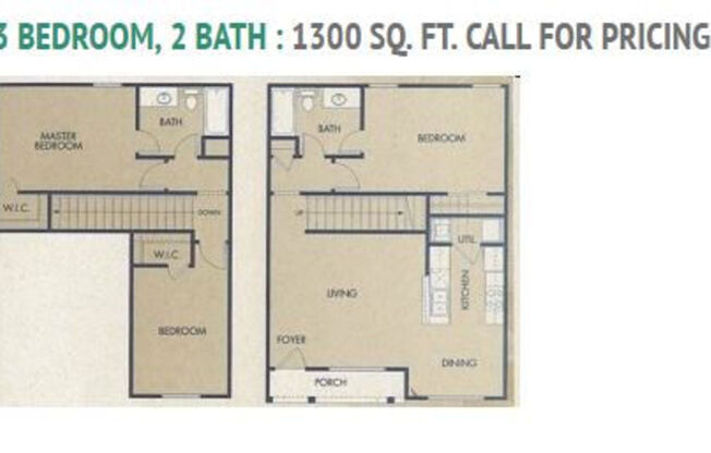 3 beds, 2 baths, 1,304 sqft, $1,453