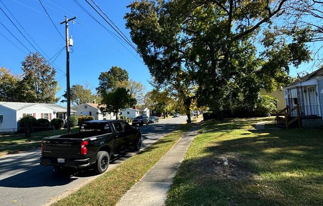 3 bed 1 bath house With Central Hvac Fenced yard and laundry