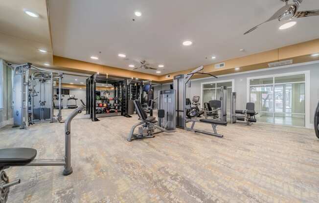 the estates at tanglewood| fitness center with exercise equipment