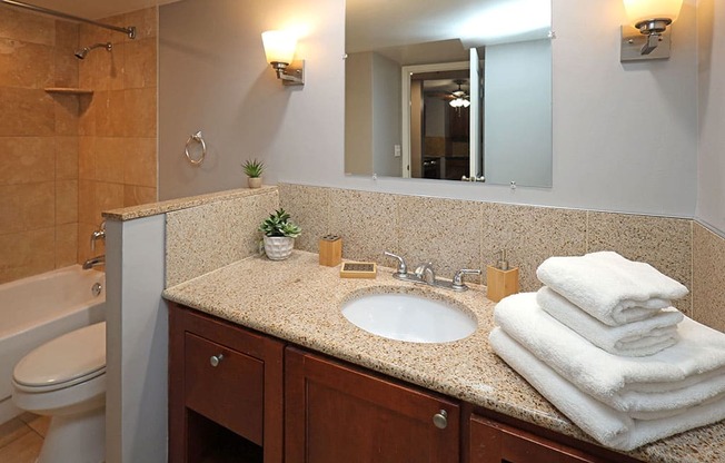 Newly Renovated Model Suite at Reserve Square in Cleveland OH - Bathroom