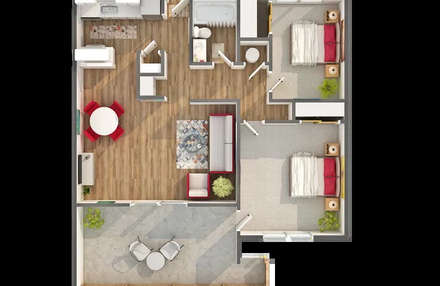 2 beds, 1 bath, 831 sqft, $3,035