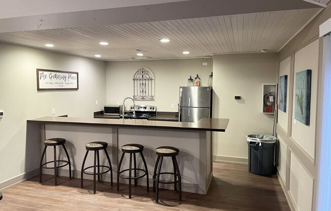 Community Building Kitchen with Stainless Steel Appliances