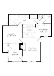 1 bed, 1 bath, 762 sqft, $1,030