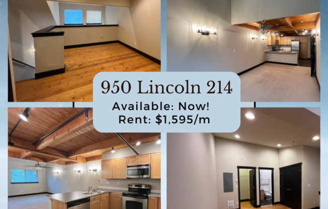 1 bed, 1.5 baths, $1,595