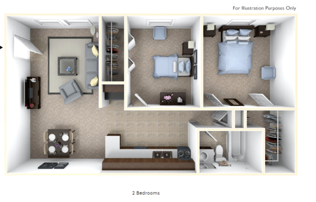 2 beds, 1 bath, 800 sqft, $1,599, Unit 800-21-102E