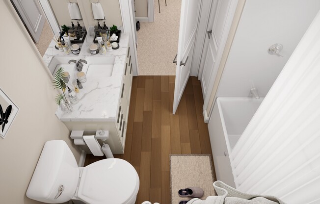 1 bed, 2 baths, 981 sqft, $1,236