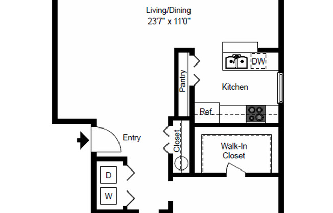 1 bed, 1 bath, 800 sqft, $1,625, Unit 1332