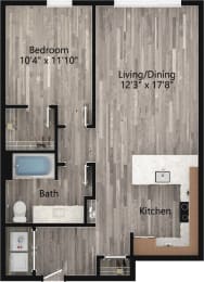 1 bed, 1 bath, 822 sqft, $2,139