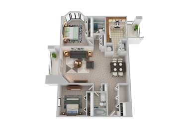 2 beds, 2 baths, 1,162 sqft, $2,107