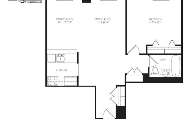 1 bed, 1 bath, $6,400, Unit 611